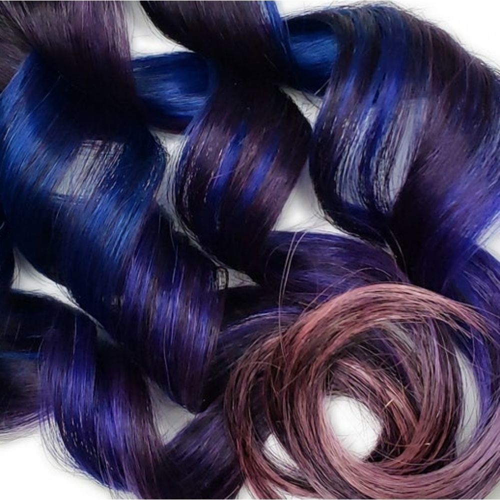 Milkyway Real Human Hair Extensions Purple Blue Pink Galaxy Ombre Colored